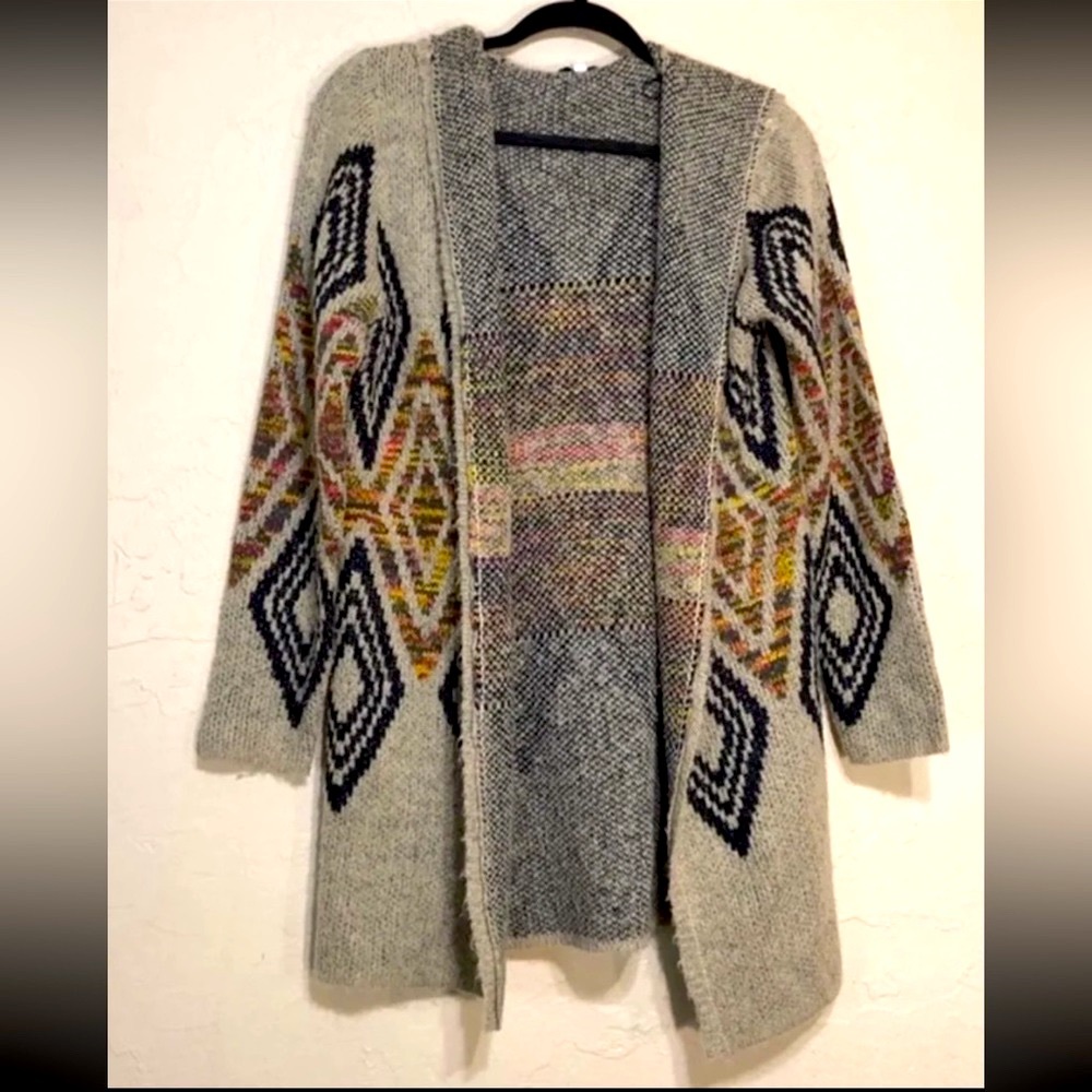 Woven heart cardigan